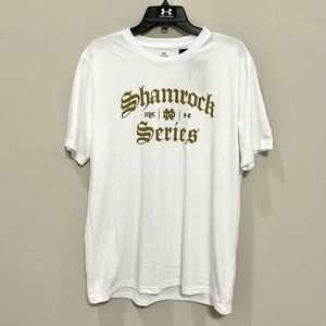 Notre Dame Fighting Irish 2024 Shamrock Series White T-Shirt Sz Lg New Tee